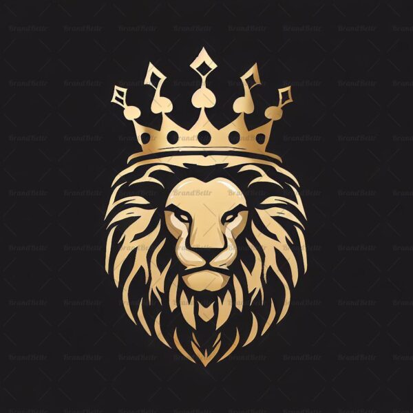 Majestätischer Löwe und Krone